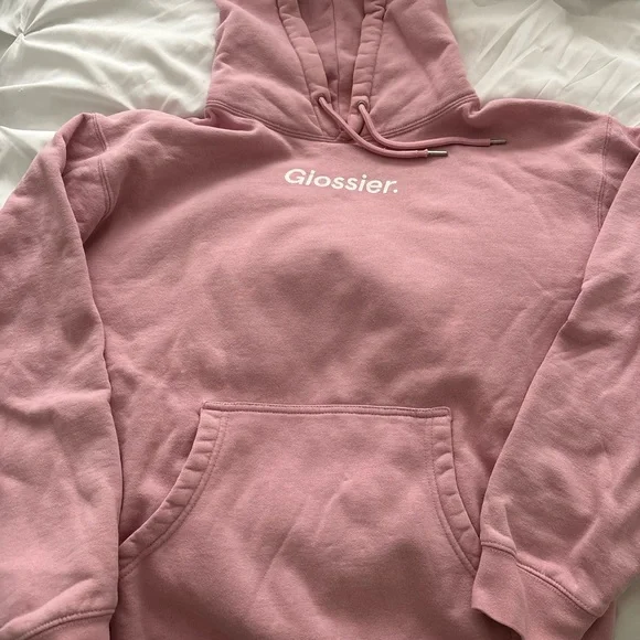 Glossier Women's Pink Hoodie Sweater - Picture 1 of 2